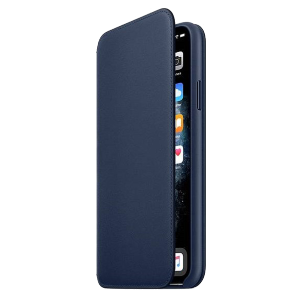 iPhone 11 Pro Max Leather Folio - Bleu foncé 