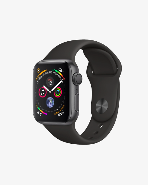 Refurbished Apple Watch Series 4 Boîtier en aluminium de 40 mm Nike + GPS + Cellulaire Gris espace avec bracelet sport noir