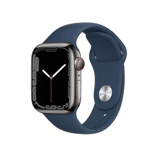 Refurbished Apple Watch Serie 7 | 41mm | Stainless Steel Graphite | Bracelet Sport Abyss Bleu | GPS | WiFi + 4G