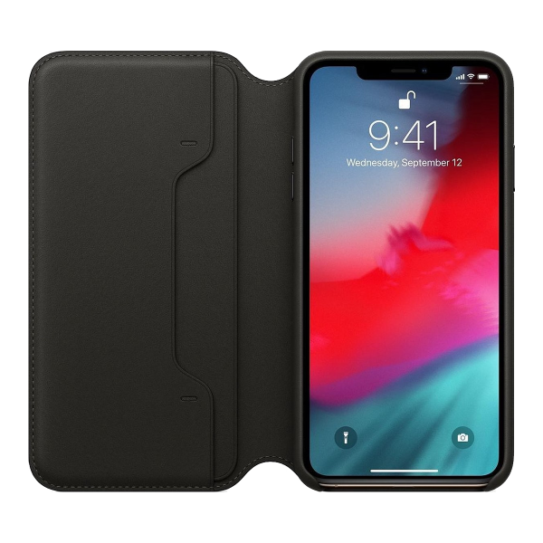 iPhone X Leather Folio - Noir